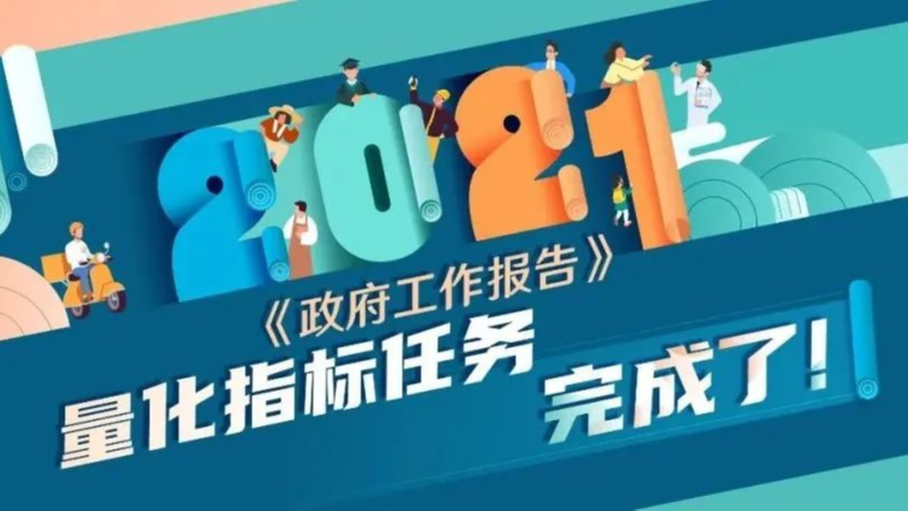 一圖讀懂 | 2021年《政府工作報告》量化指標(biāo)任務(wù)完成了！