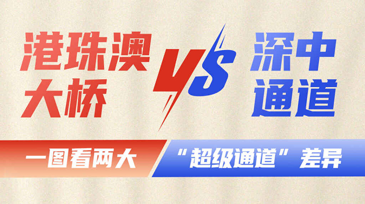港珠澳大橋VS深中通道！一圖看兩大“超級(jí)通道”差異