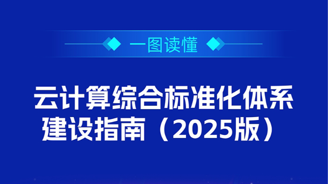 一圖讀懂丨《云計(jì)算綜合標(biāo)準(zhǔn)化體系建設(shè)指南（2025版）》