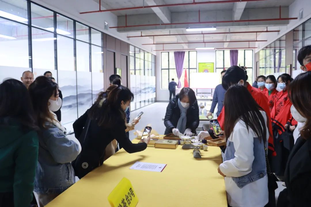 采風(fēng)團(tuán)參觀廣寧縣江屯鎮(zhèn)快樂普洱茶產(chǎn)業(yè)基地