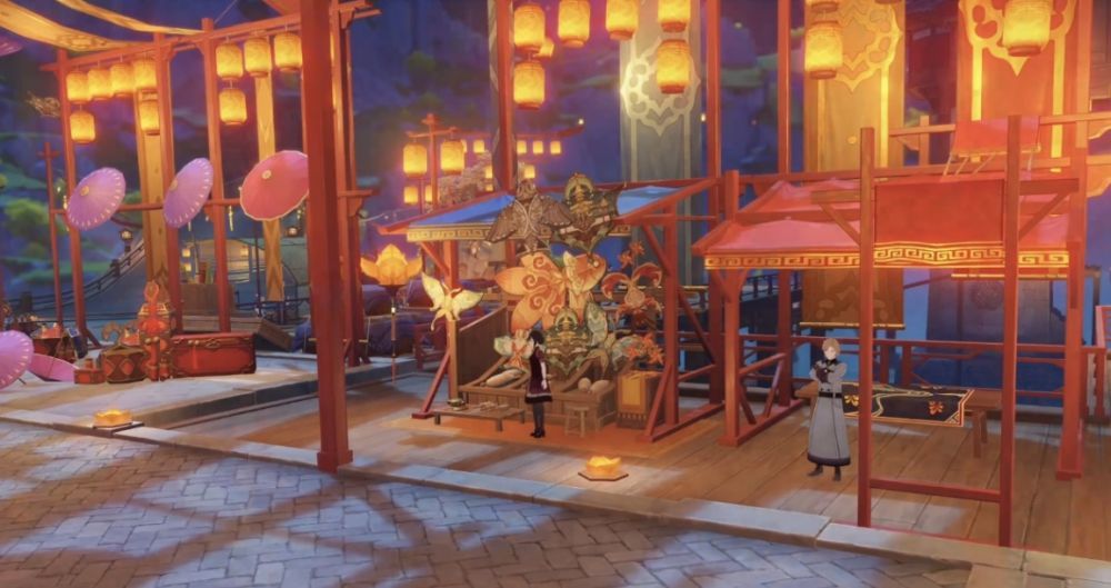 龍年新春游戲《原神》中再次上新“海燈節(jié)”。（受訪者供圖）